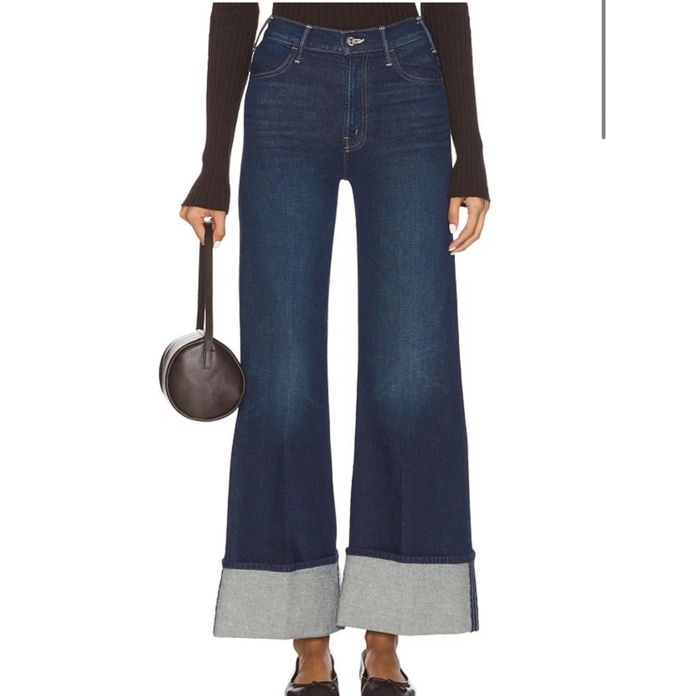 NWT Mother Jeans Superior The Hustler Roller Sneak Cuff Wide Leg SZ 26 Staple